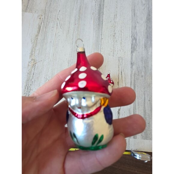 Vintage Czech mushroom Man mercury glass ornament set Xmas tree - Picture 2 of 7